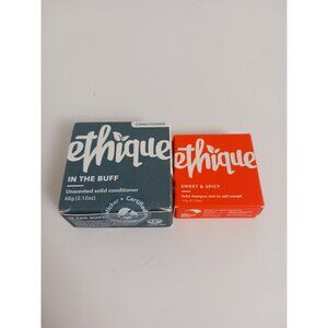 Ethique Sweet & Spicy Shampoo Mini Bar And In The Buff Conditioner Bar NEW